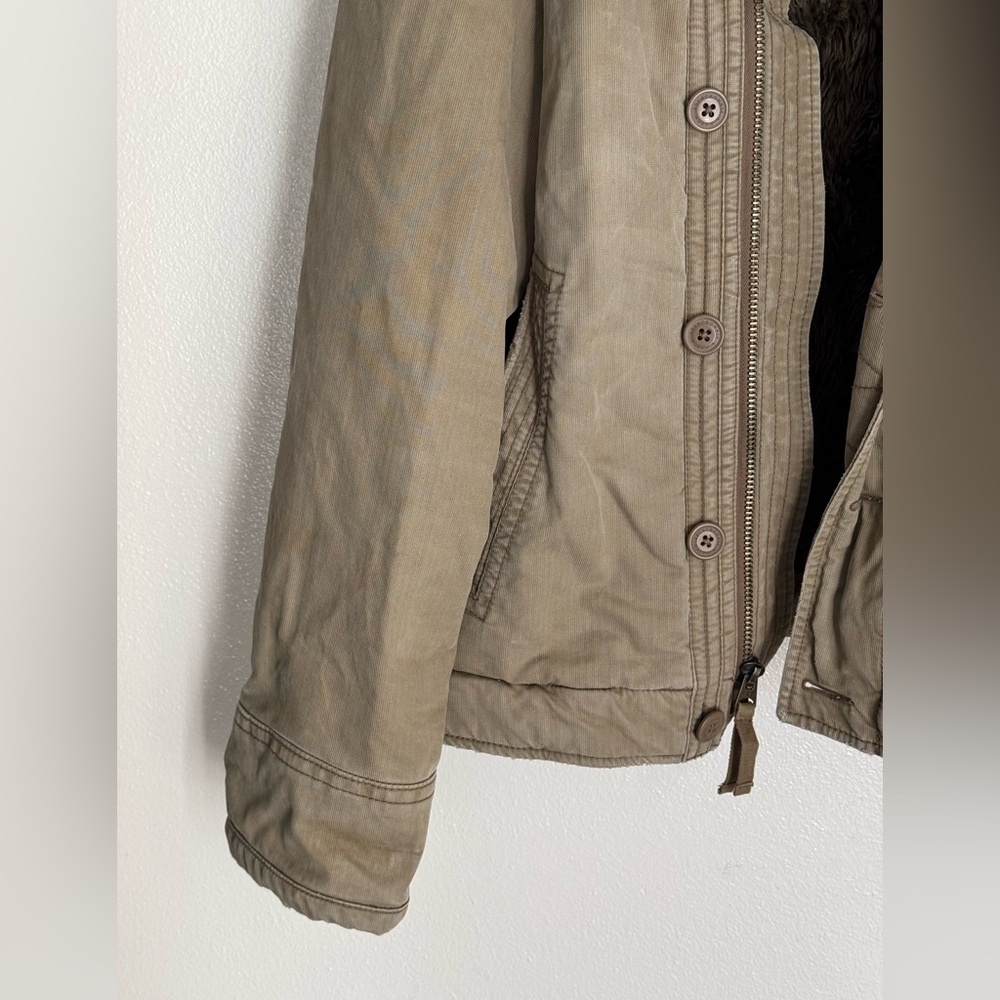 Abercrombie & Fitch Adirondack Jacket Men’s Large Faux Fur Lined Utility Coat - Picture 3 of 11